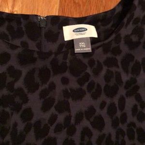 Old Navy leopard dress knit XXL black & black